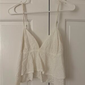 White Eyelet Women's Top
